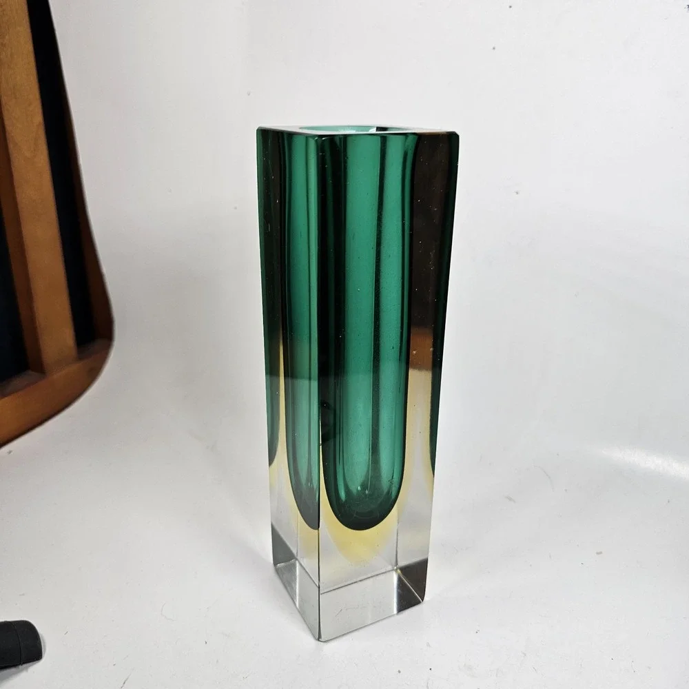 Midcentury MANDRUZZATO Italian Murano Square Sommerso 8
